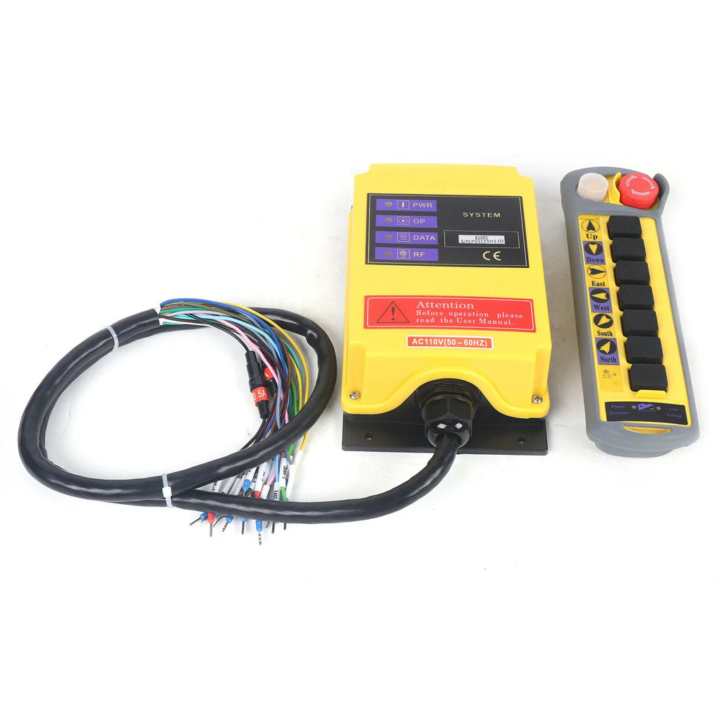Wireless Lifting Machine 6 Channel 2 Speed Control Hoist Crane Radio Remote Control System 2 Transmitter I65291