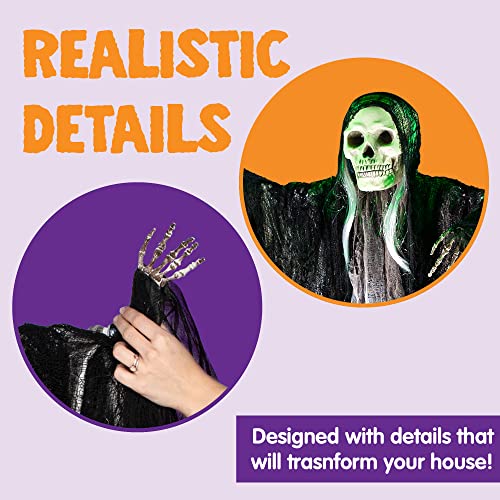 3 Pack Hanging Halloween Skeleton Ghosts Decorations O259599