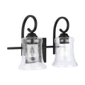 2 Light Matte Black Vanity G210418