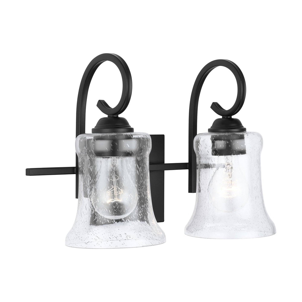 2 Light Matte Black Vanity G210418