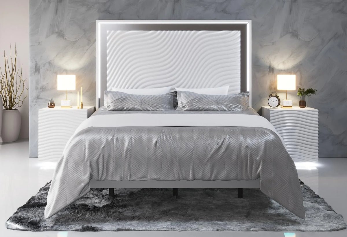 Shiny White Queen Bedroom Set K748792