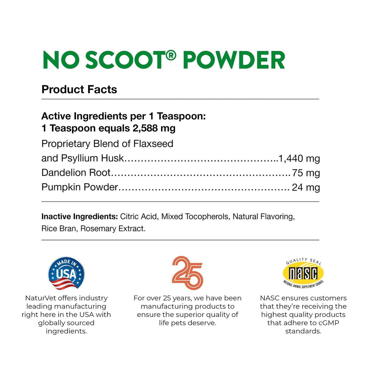 No Scoot Supplement Powder Plus Pumpkin L240