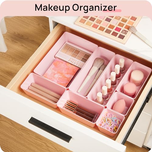 25 PCS Clear Plastic Drawer Organizers Set H269