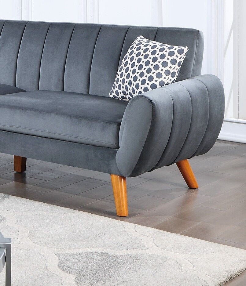 Velvet Sofa and Loveseat Set with Pillows M403