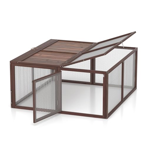 Wooden Folding Chicken Coop with 2 Accesses J899