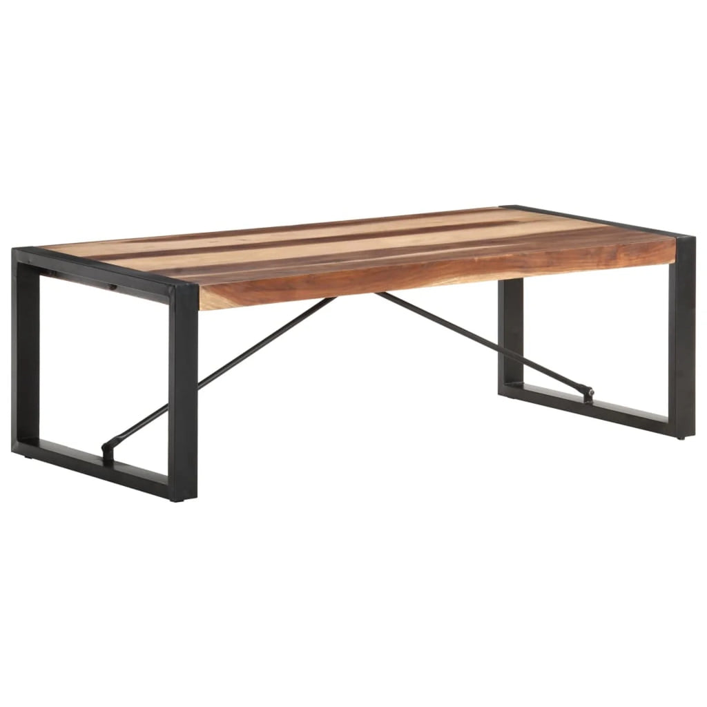 Acacia Wood Coffee Table with Steel Legs S71208