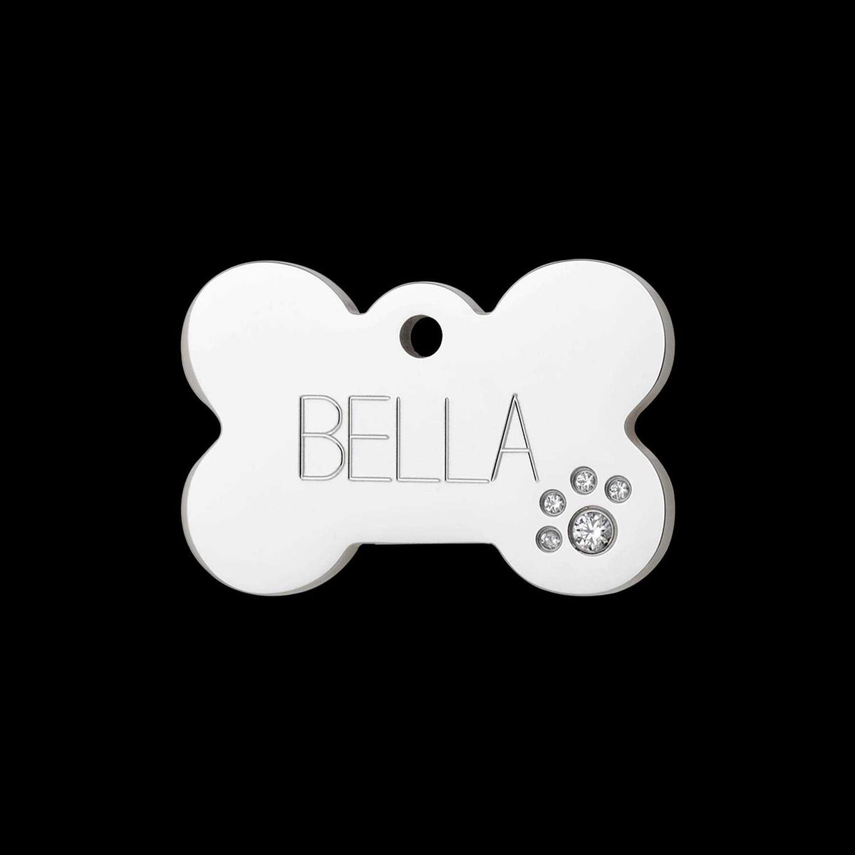 Diamante Pet ID Tag Bone N769
