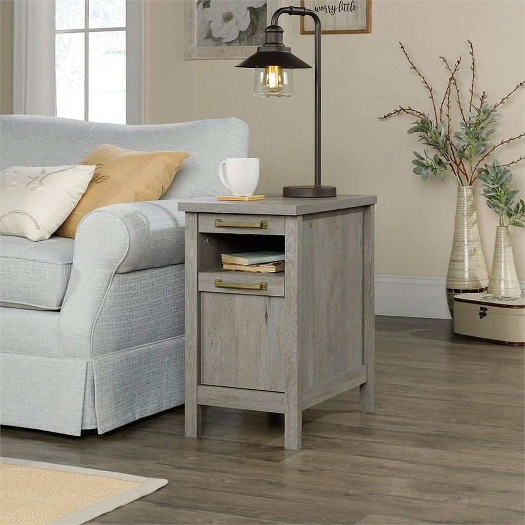 1-Drawer Coastal Engineered Wood End Table in Oak S743
