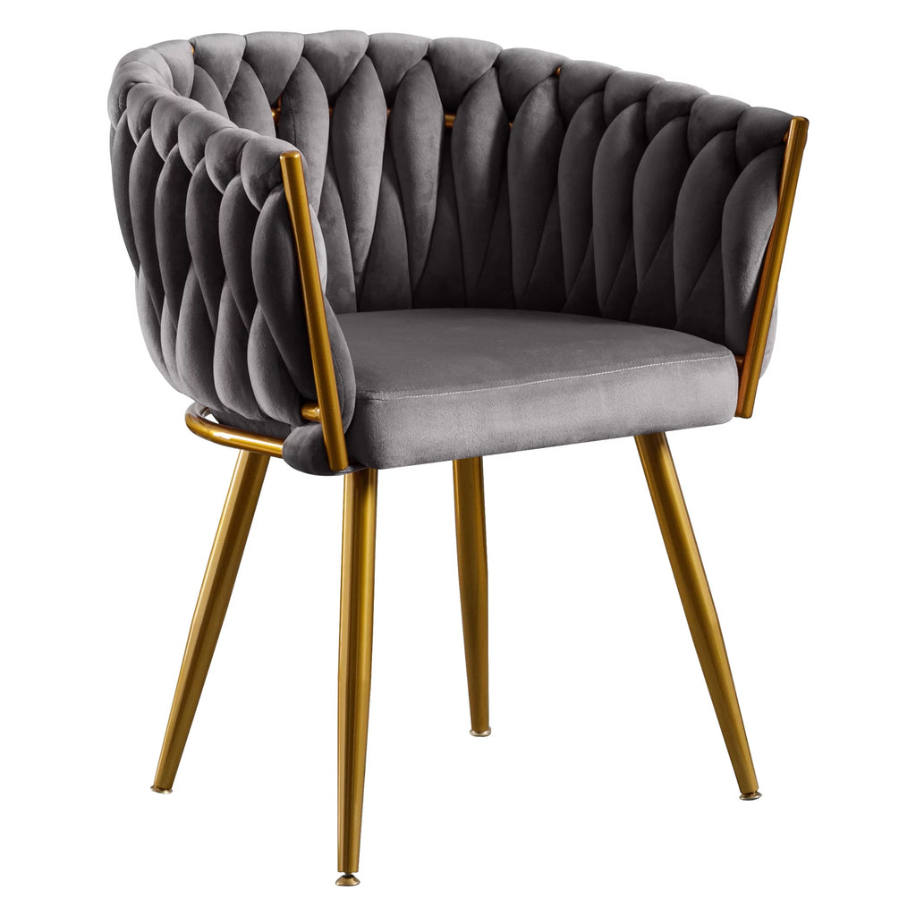 Velvet Dining Chairs Set of 2 Dark Grey S865