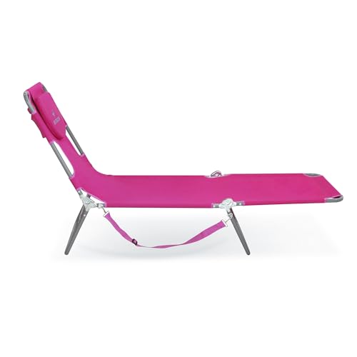 Blue Folding Reclining Outdoor Chaise Lounger A14497