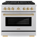 36 5.2 cu. ft. Gas Range with Convection Gas Oven in Stainless Steel J405