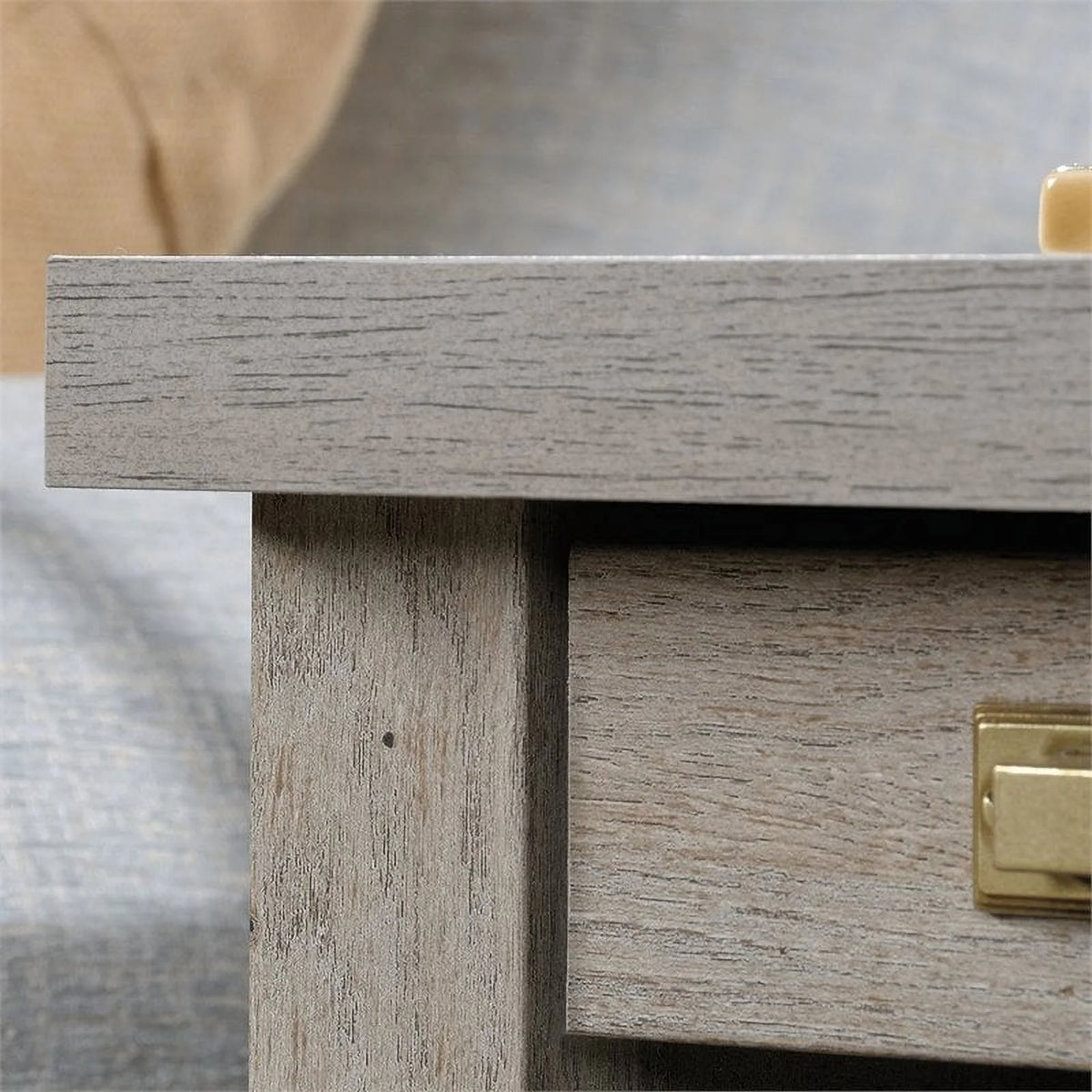 1-Drawer Coastal Engineered Wood End Table in Oak S743