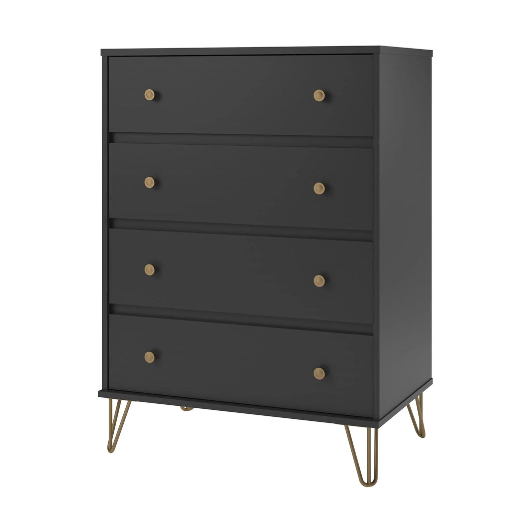 Black 4 Drawer Dresser X3197