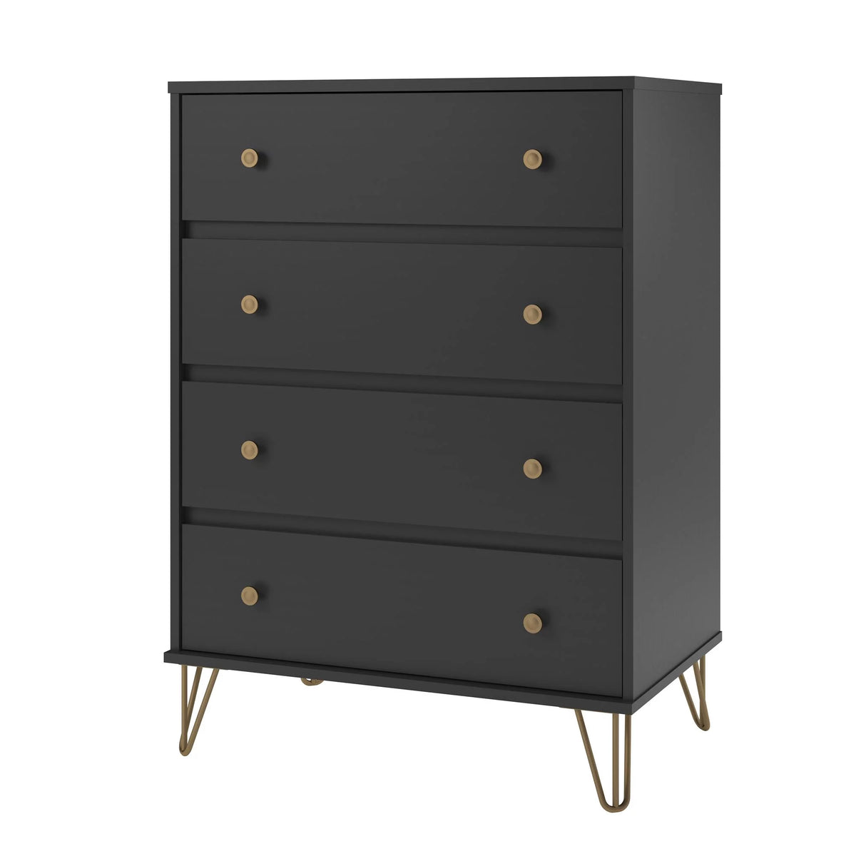 Black 4 Drawer Dresser X3197