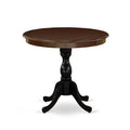36" Round Dining Table Mahogany Top & Black Pedestal W282285