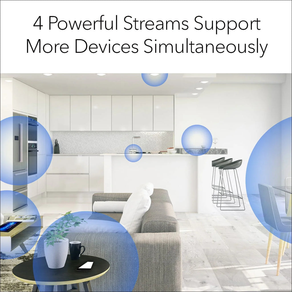 Mesh WiFi 6 System with Router and Satellite Extender Z7419