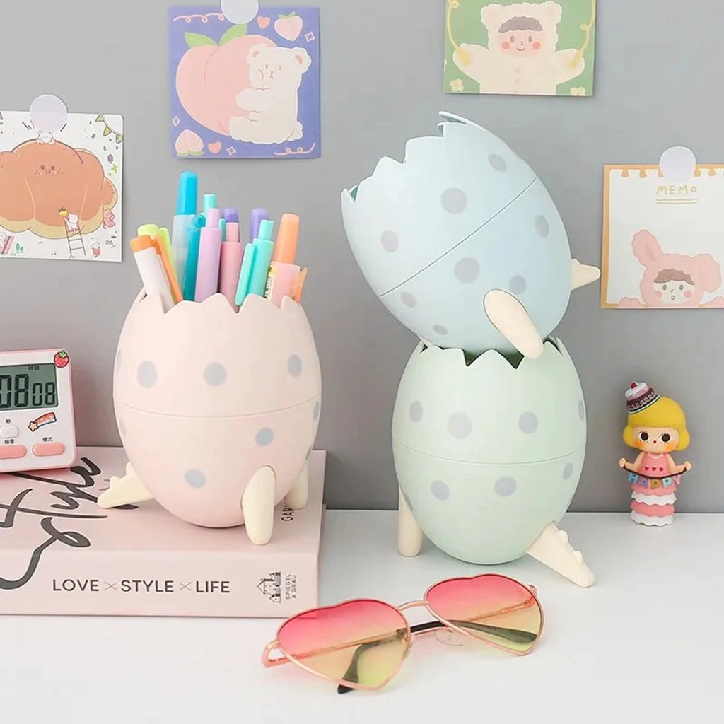 Kawaii Dinosaur Egg Pen Holder Large Capacity Desktop Stationery Storage Box G23028
