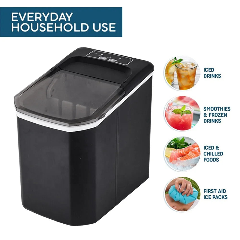 Countertop Ice Maker 26lbs Self-Cleaning Ice Machine with Basket V6555