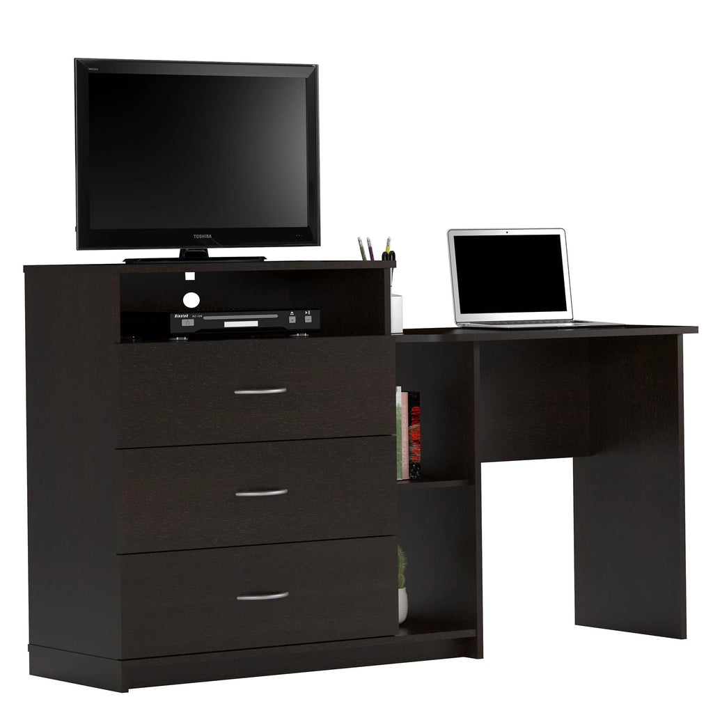 Espresso 3 in 1 Media Dresser and Desk Combo P625268