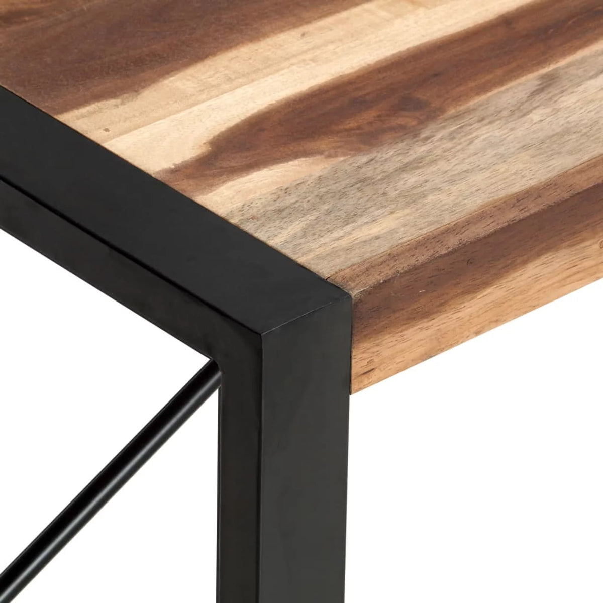 Acacia Wood Coffee Table with Steel Legs S71208