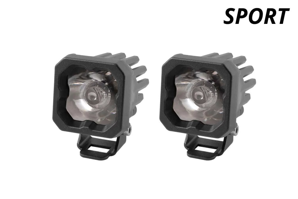 White Wide LED Pod Light Pair M77607