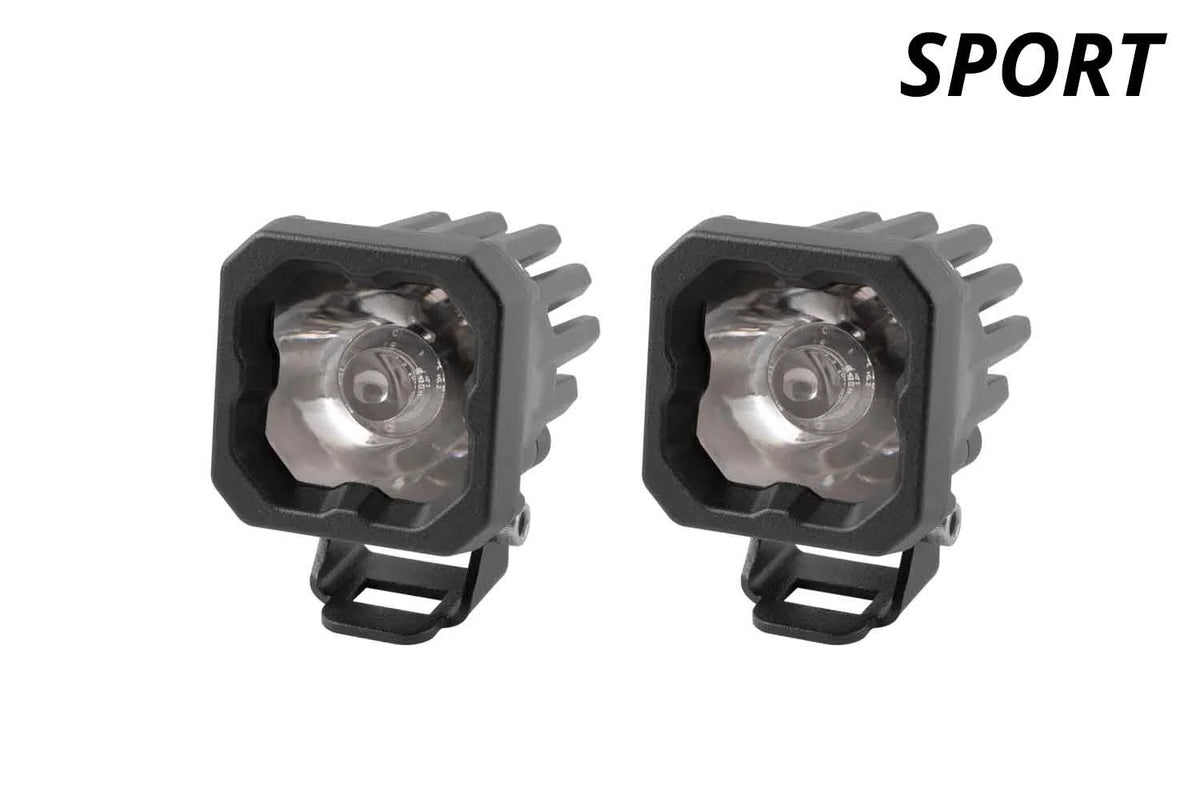 White Wide LED Pod Light Pair M77607
