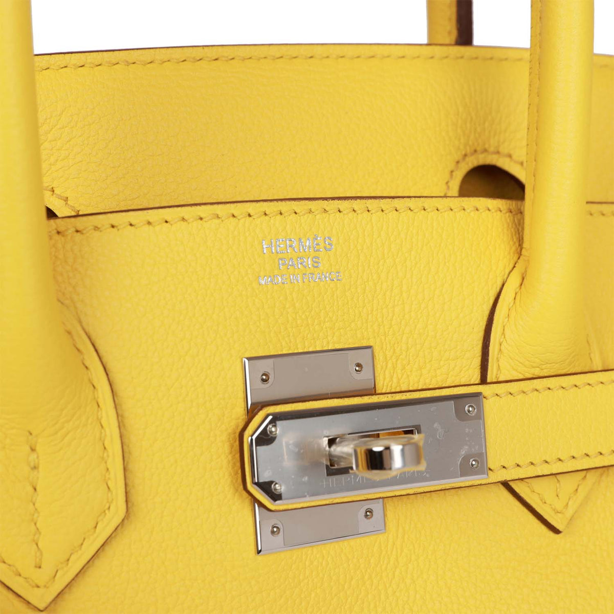 Birkin 30 Jaune de Naples Taurillon Novillo Palladium Hardware V543