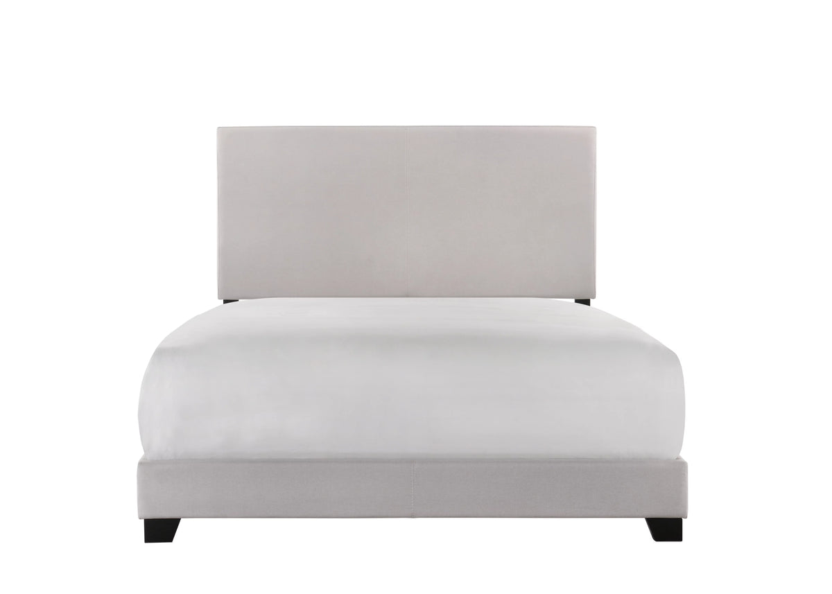 Black Faux Leather Queen Bed R319082