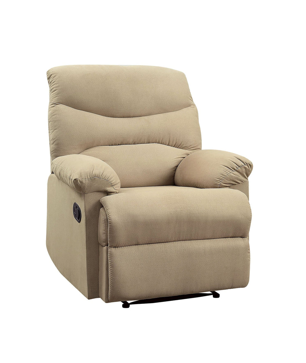 Beige Microfiber Recliner K6263