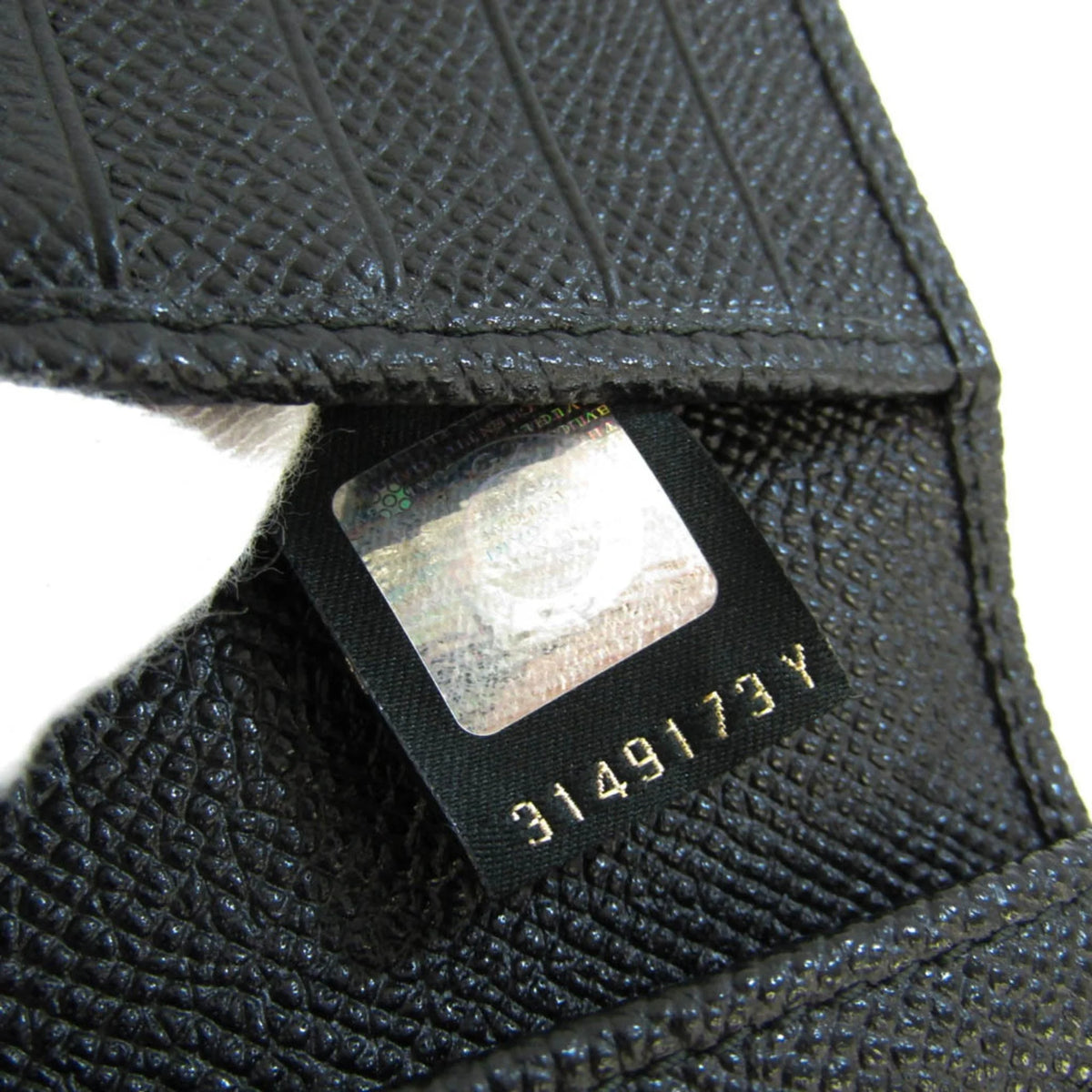 Pre-Owned Black Leather Long Wallet N46734