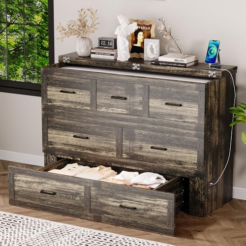 Queen Murphy Bed with Charging Station and Storage E86973