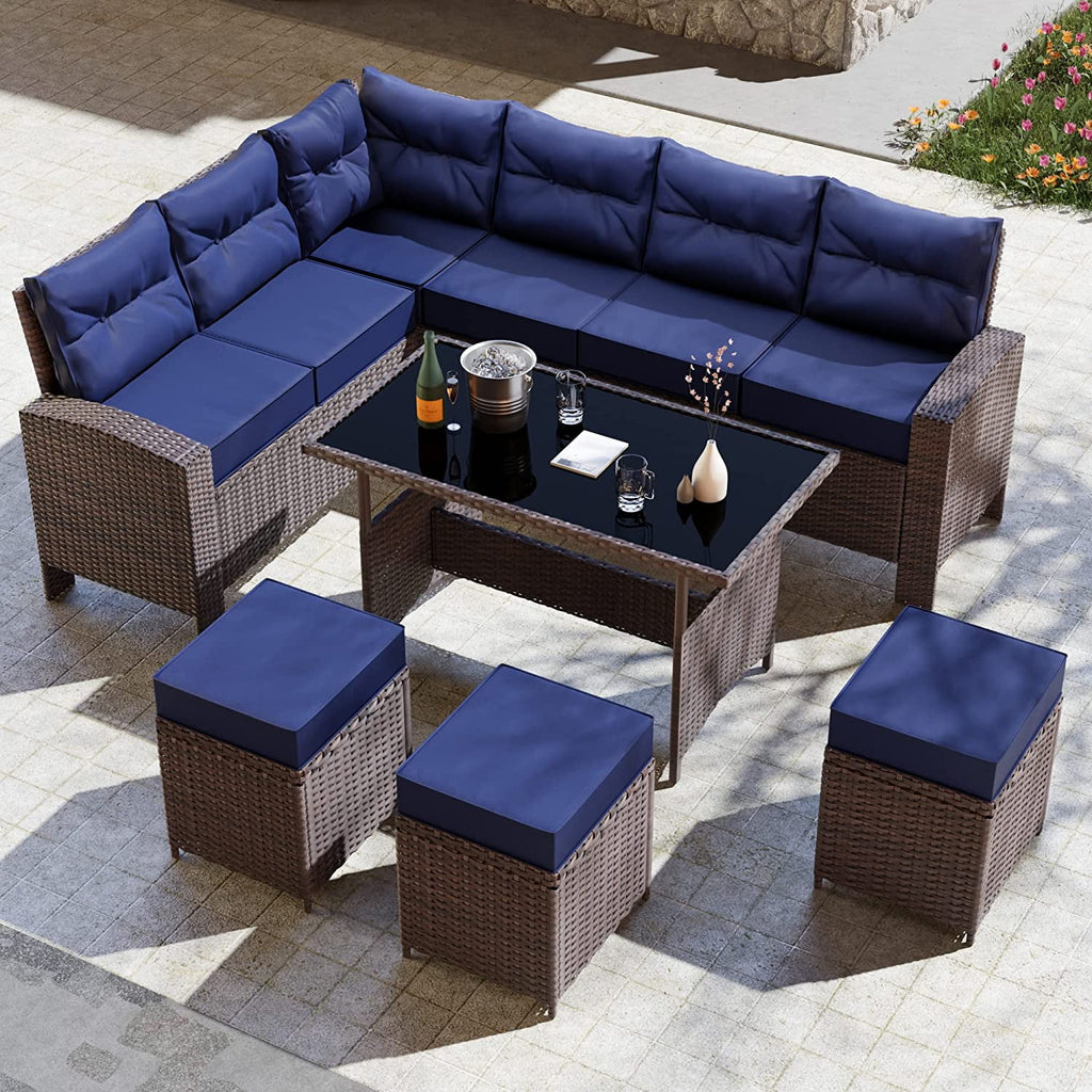7 Piece All-Weather Wicker Outdoor Patio Furniture Set H545435
