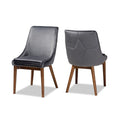 Grey Velvet 2-Piece Dining Chair Set Z813