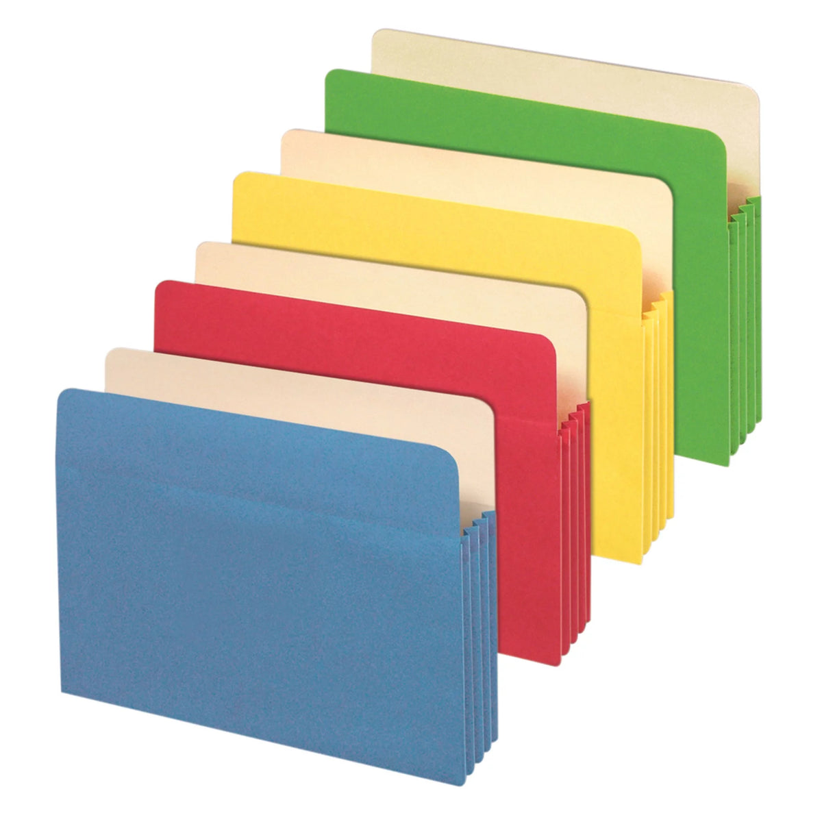 Letter Size File Cabinet Pockets, 3 1/2" Expansion, Pack Of 5 S729