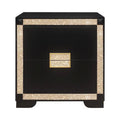 Black Gold Wood Nightstand E382