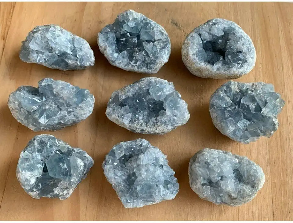 Raw Celestite Cluster 24-28 oz W50579
