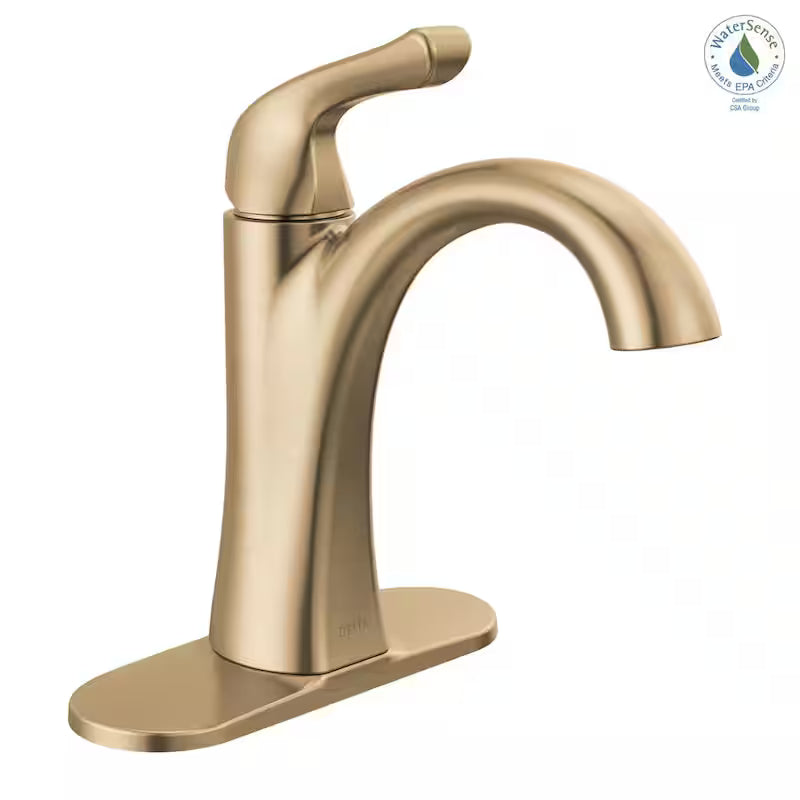 Single Hole Single-Handle Bathroom Faucet in Champagne Bronze U5744