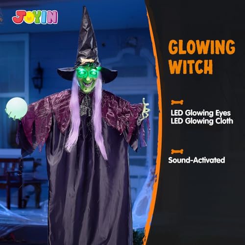 78" Hanging Witch Halloween Decoration with Light Up Eyes E726106