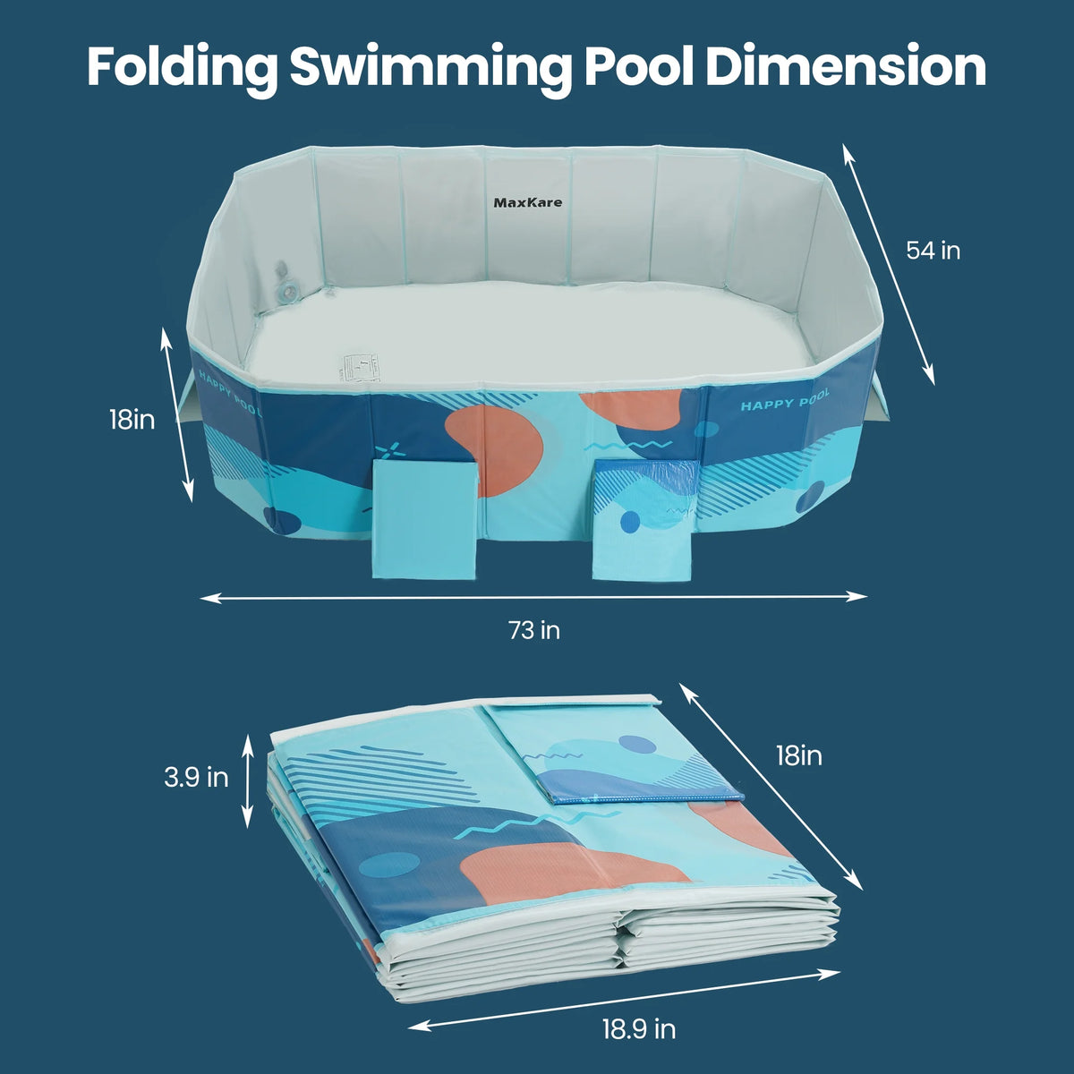 Foldable Swimming Pool Blue Y1968