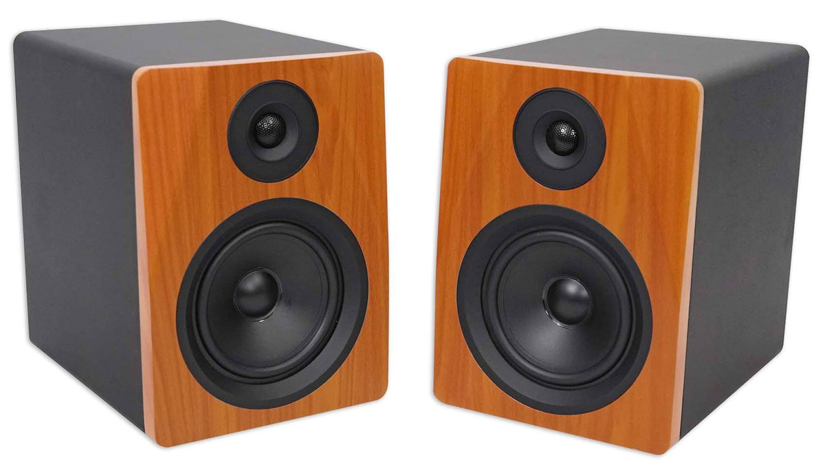 White 5.25 inch 2-Way Powered Studio Monitor Speakers Pair K6830