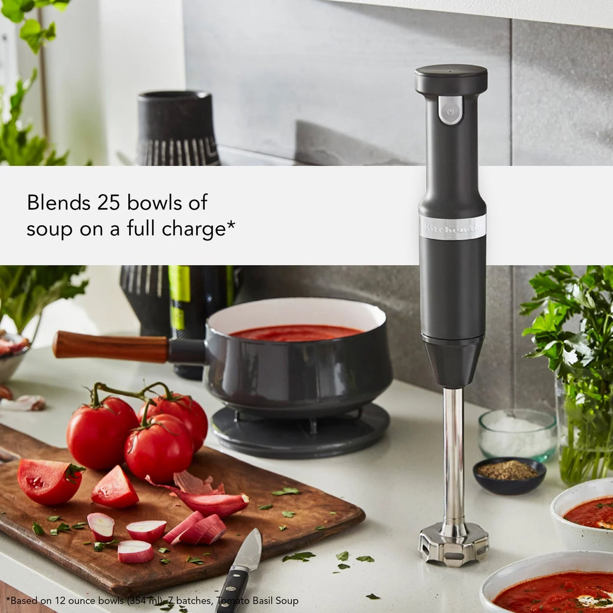 Cordless Variable Speed Hand Blender with Chopper and Whisk Attachment P32625