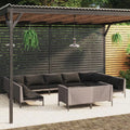 Dark Gray 13 Piece Poly Rattan Patio Sofa Set with Cushions K7928