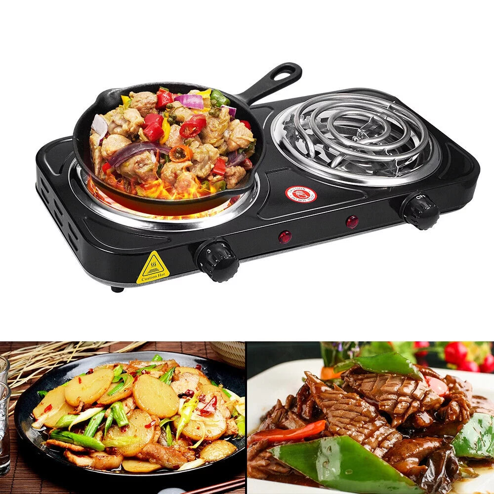 Double-burner Electric Hot Plate A7749