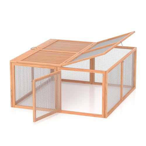 Wooden Folding Chicken Coop with 2 Accesses J899