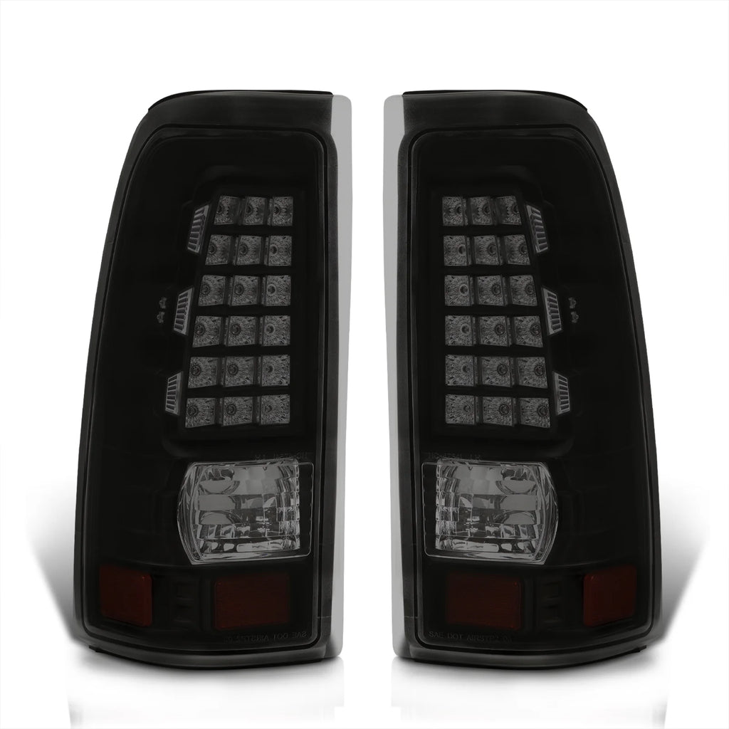 Smoked Lens Black Housing LED Tail Lights Pair V5917