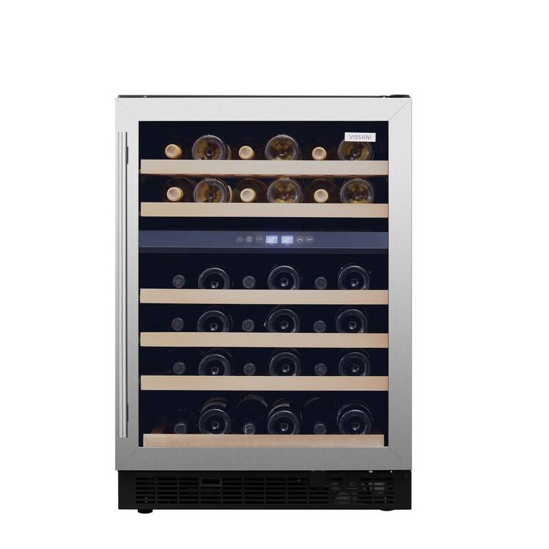 24 in. Built-in 51-Bottle Stainless Steel Wine Cooler A669