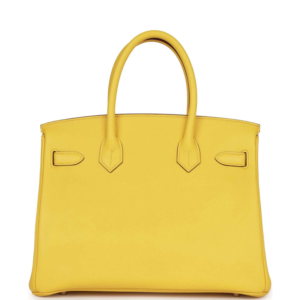 Birkin 30 Jaune de Naples Taurillon Novillo Palladium Hardware V543