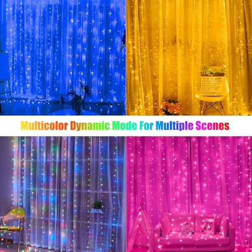 16 Colors Changing Curtain Lights 250 LED 9.8 X 8.8 FT Z43913