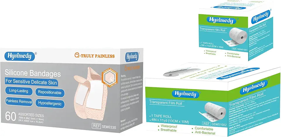 Silicone Bandages Assorted Sizes 60 Counts K812