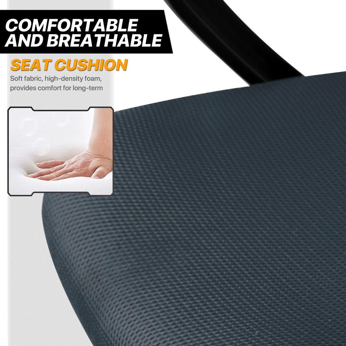 Grey Mesh Ergonomic Office Chair with Lumbar Support T25894
